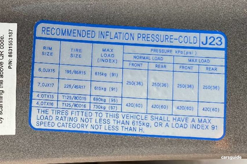 Hyundai Ioniq Tyre Pressure PSI, KPA & Bar CarsGuide